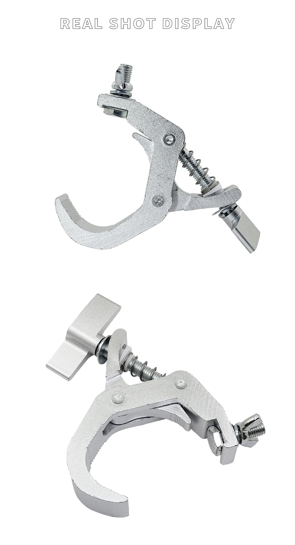 20 Stück/Lot Langlebige Hochleistungshaken aus Aluminiumlegierung, 150 kg, 40-60 mm Halterung, Bühnenlichthaken, Lichtklemmenhalter, Traversenhalterung – Detail 8