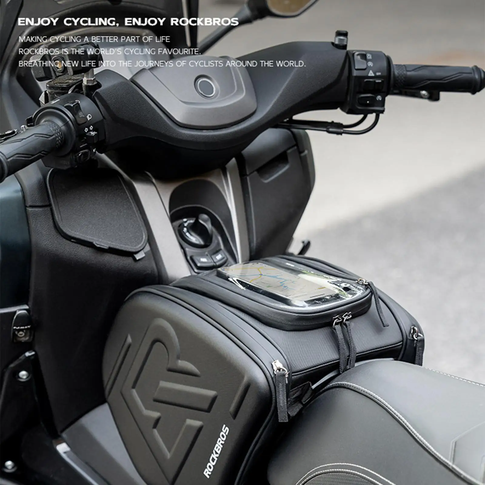 

Motorcycle Tank Bag Luggage Storage Easy Installation PU EVA Hard Shell Gas Oil