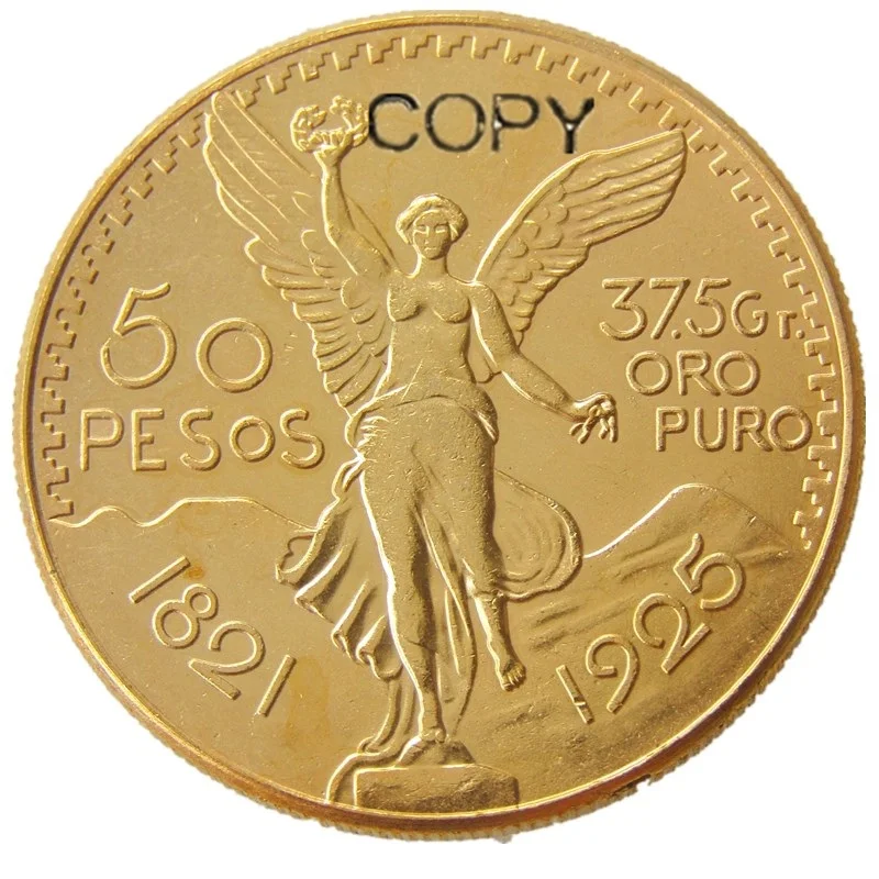 Mexico 50 Peso 1921-1947 data wyboru pozłacana kopia monety