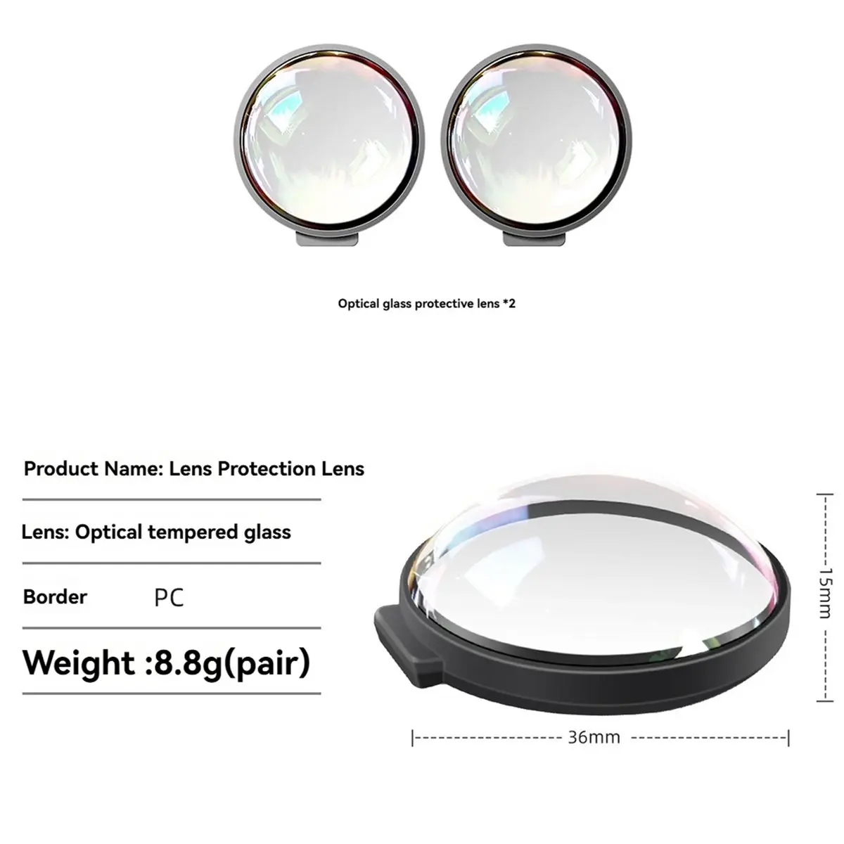 B21B Len Protector for Max 2 Action Camera Tempered Glass Len Cap Protector HD Scratch-Resistant Len Protector Cap