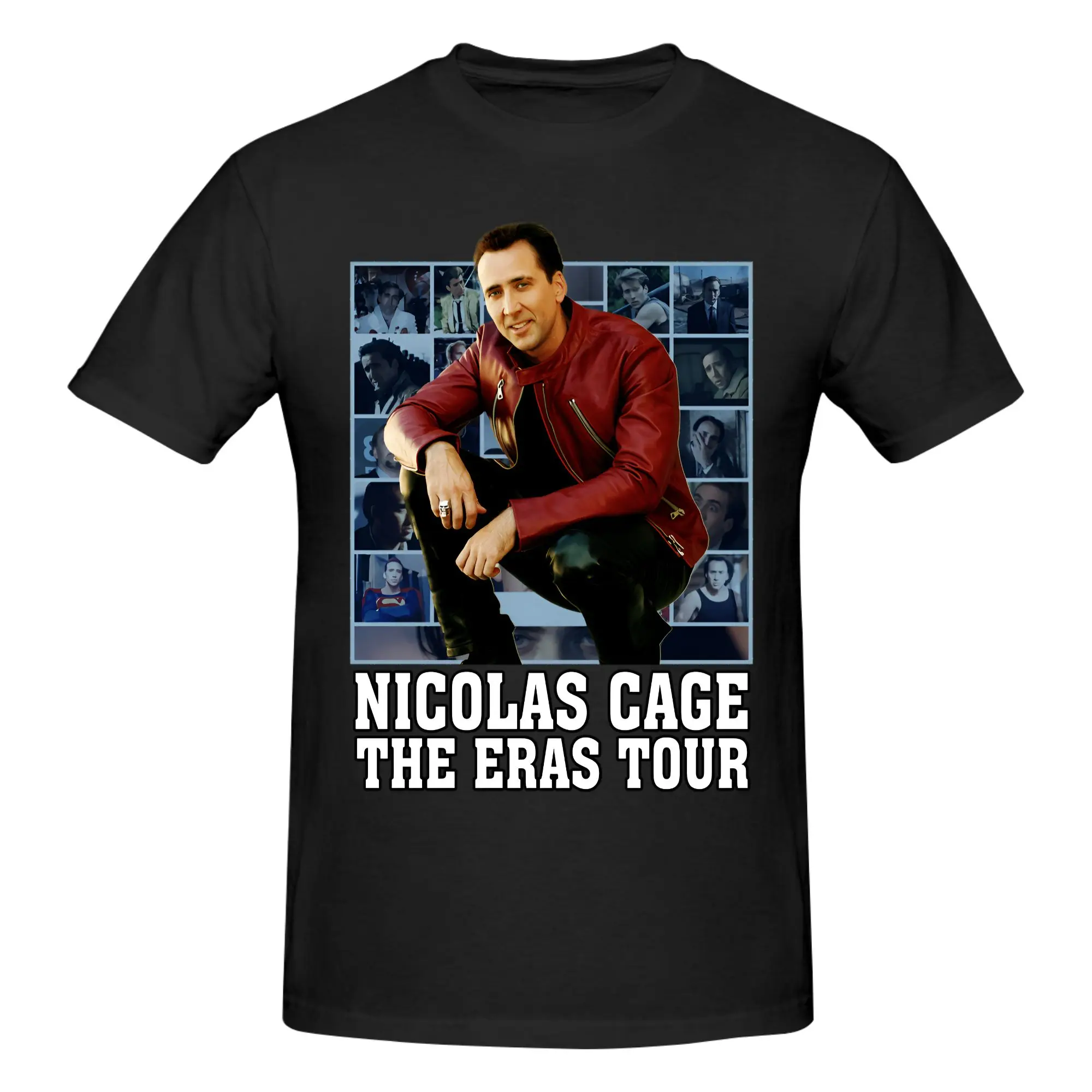 

Николас Кейдж The Eras Tour Movie Футболка для мужчин Футболка из чистого хлопка Streetwaer Футболка с короткими рукавами Свободная одежда Подарок