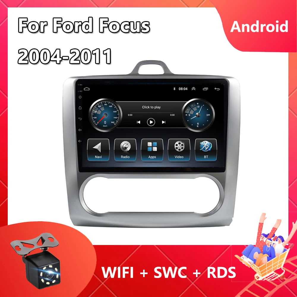 2Din Android 13 For Ford Focus 2004 - 2011 Car Radio Multimidia Video Player Navigation GPS Stereo Carplay Auto Head Unit 4G USB