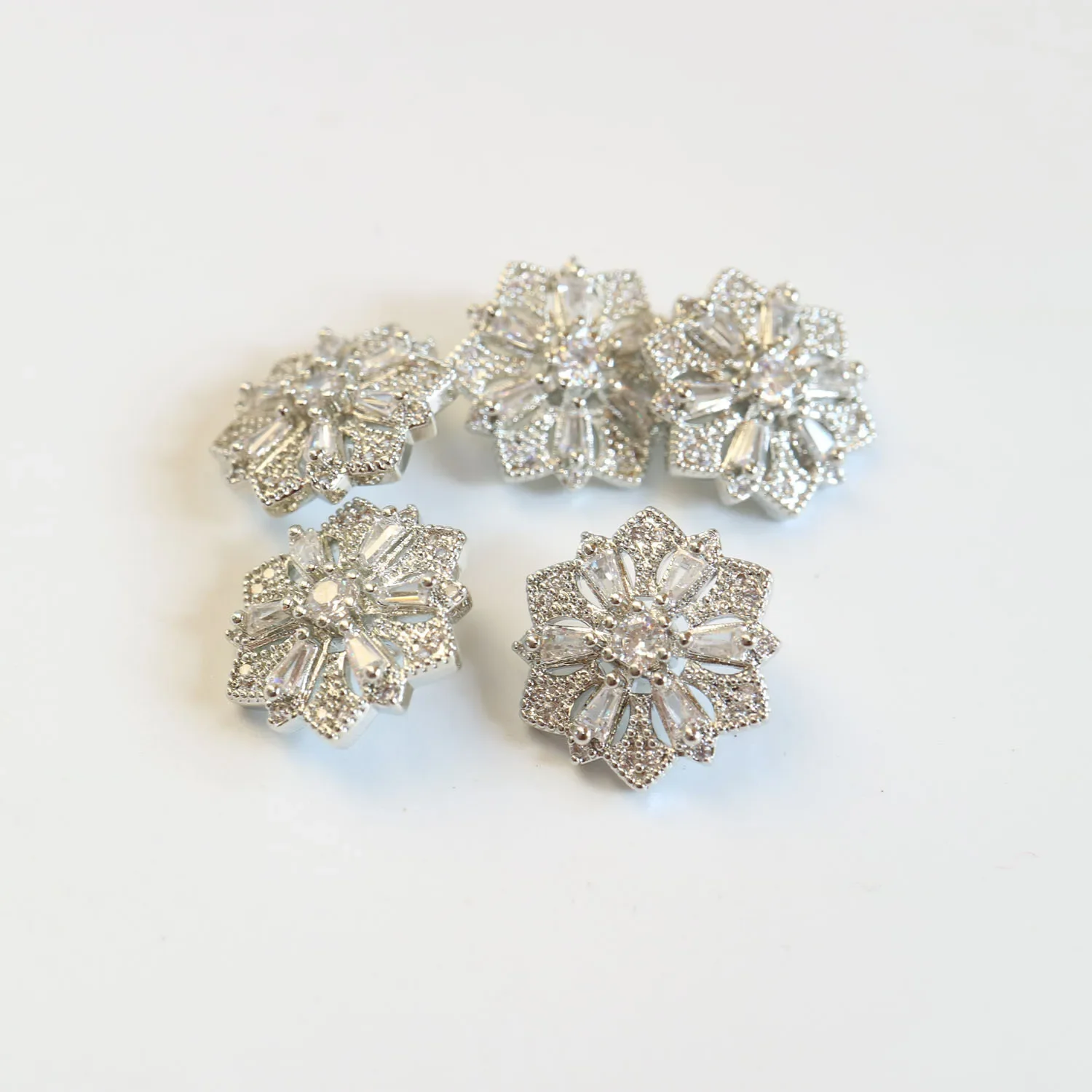 5pcs/lot Shining crystal rhinestone button Cubic zirconia button for shirt Decorative CZ sewing buttons for clothes