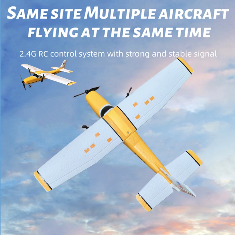 RC Plane 2.4G 2CH Remote Control Fighter EPP Foam RTF Cessna 182 RC Aircraft Glider Airplane Toys Gifts For Children