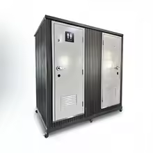 Double Portable Toilet - White Doors product image