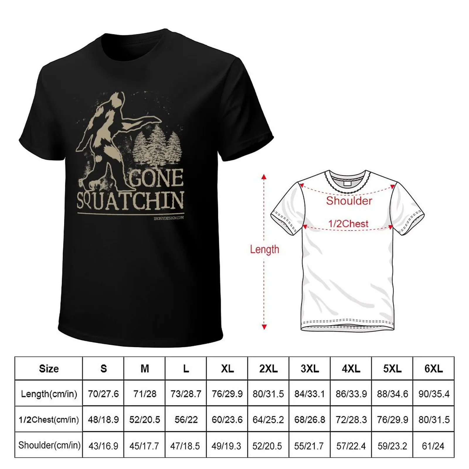 Gone Squatching T-Shirt t shirts with prints T-Shirt