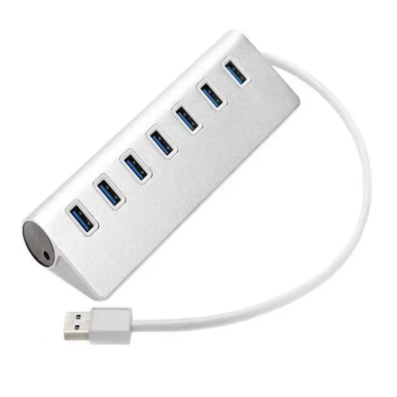 

A23F-High Speed USB HUB 7 Port Expander USB 3.0 Port Aluminum Alloy Portable USB Splitter For Imac Air Laptop PC