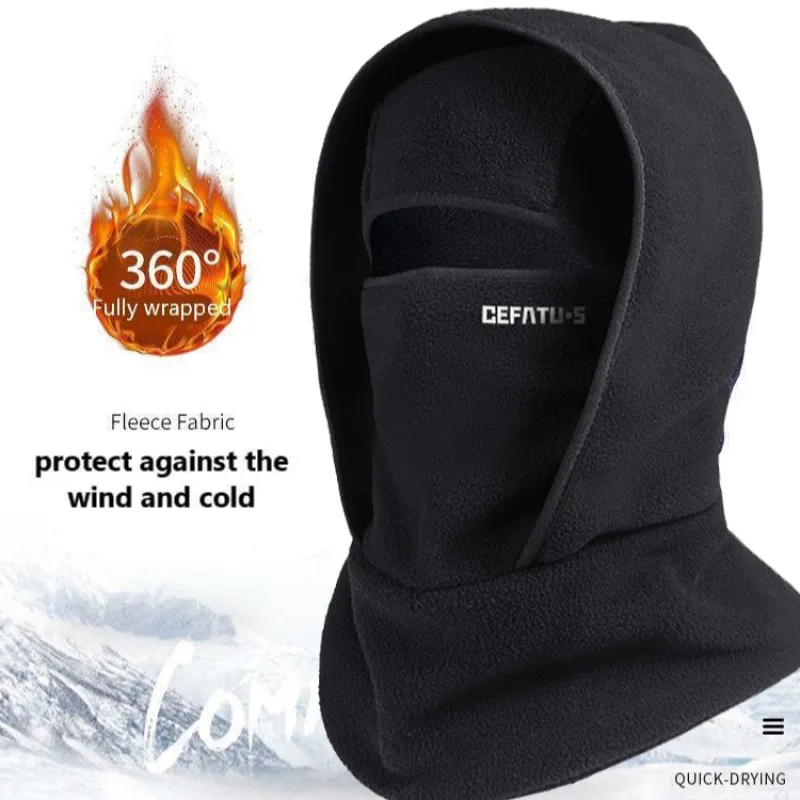 Winddichte, kältebeständige Outdoor-Maske, 2-in-1-Mütze und Nackenwärmer für den Winter, Ski-Radsport-Sturmhaube, weich, warm, atmungsaktiv, für