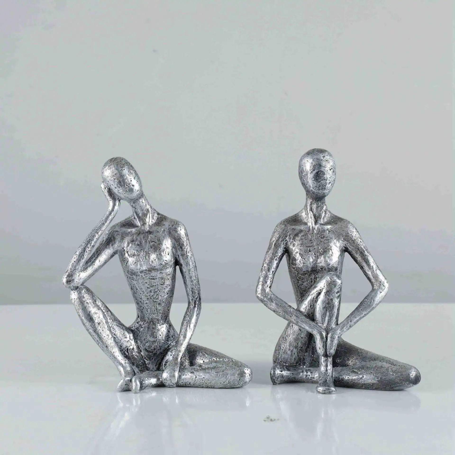 Resin Handicraft Creative Character Decoration Yoga Golden Yogi Cross-legged Exercise Thinker Decorative Figurines Decoration