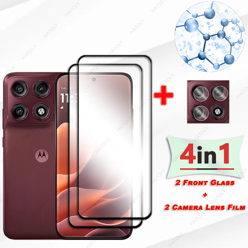 

For Motorola Edge 70 Pro Plus Glass Screen Protector For Moto Edge 70 Pro Plus Black Edge Protective Film Camera Lens Protector