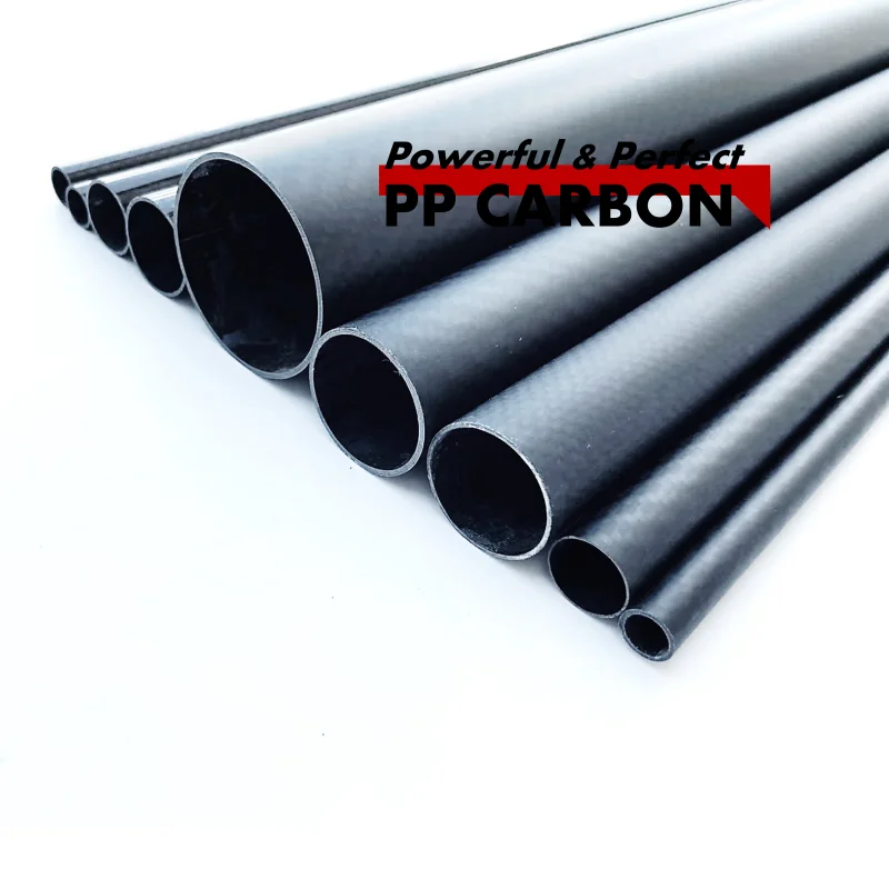 Length 500mm 2pcs Thickness 1.5-2.0mm Glossy Plain Carbon Fiber Tube For RC Model Airplane OD 8mm 15mm 23mm 25mm 32mm 35mm 40mm