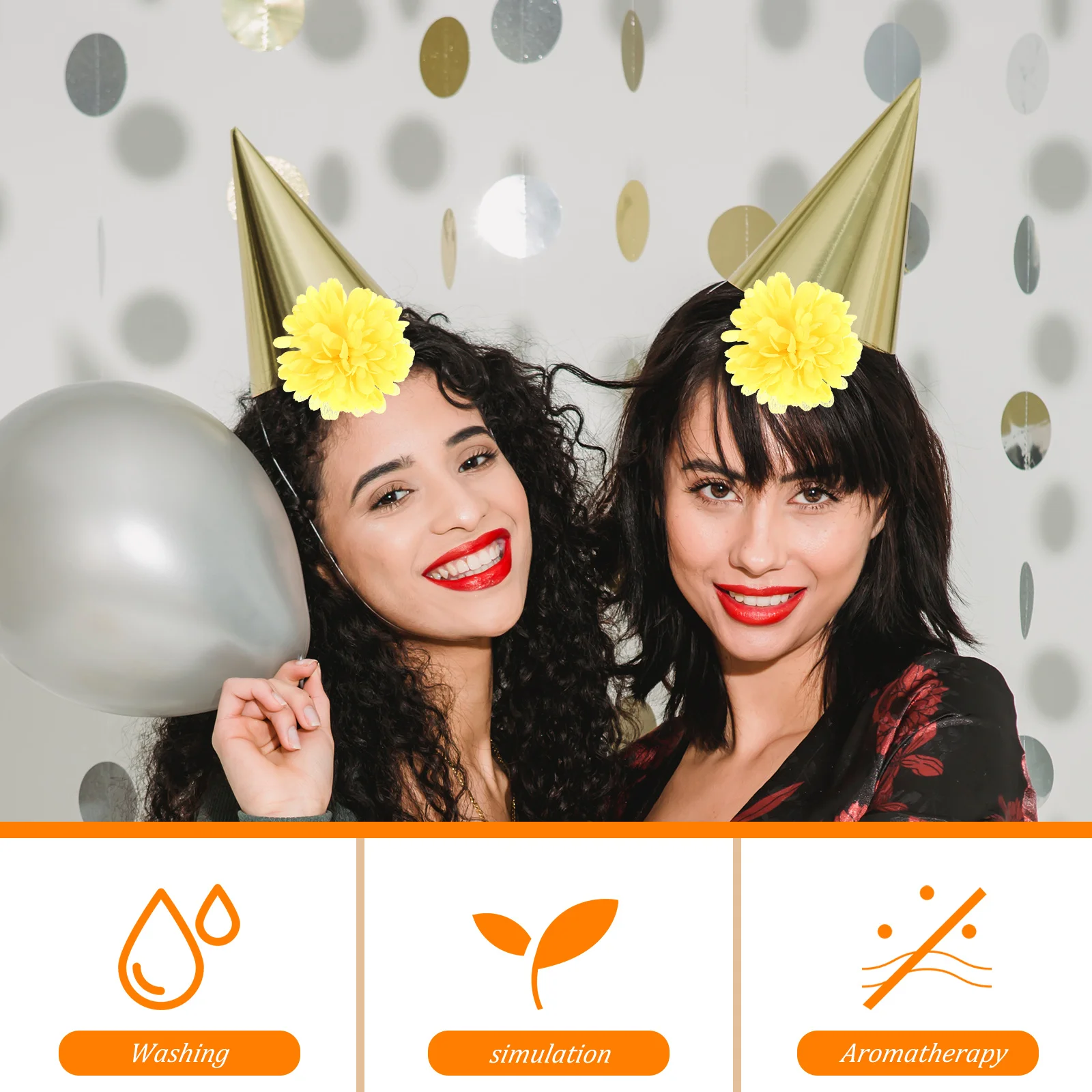 

10Pcs Artificial Marigold Flowers Silk Cloth Decorative Faux Flower Prop for Wedding Bridal Bouquet Photo Decoration