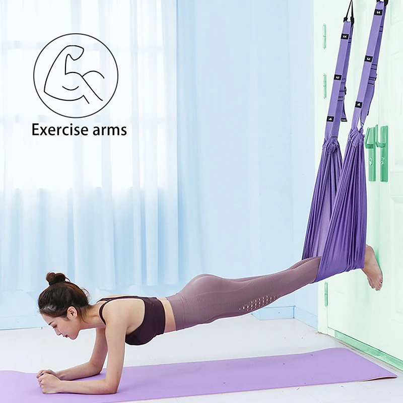 Aerial Yoga Strap Pull Rope Woman Hammock Stretch Leg Splits Trainer Female Gym Belt Aerial Hammock Swing Stretching Inversion