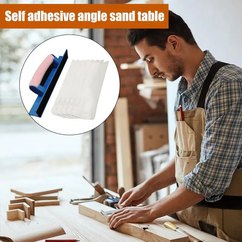 Sanding Tools Self-Adhesive Handheld Detail Sander Handheld Gadget With 50 Sheets Sandpaper Set For Beginners Crafting Art Work