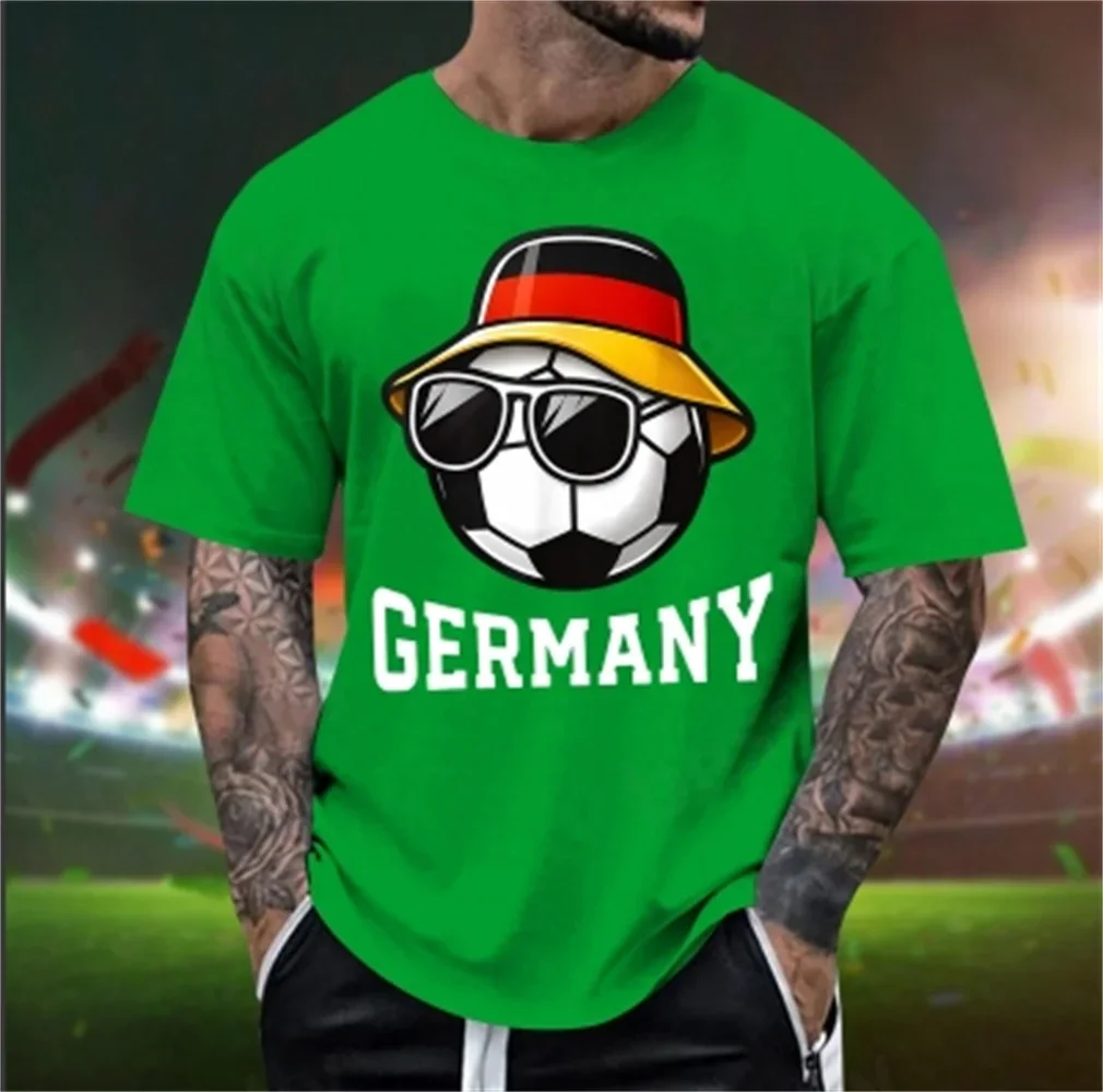 

Men's European Cup German Football Printed T-shirt Top Casual Shirt
