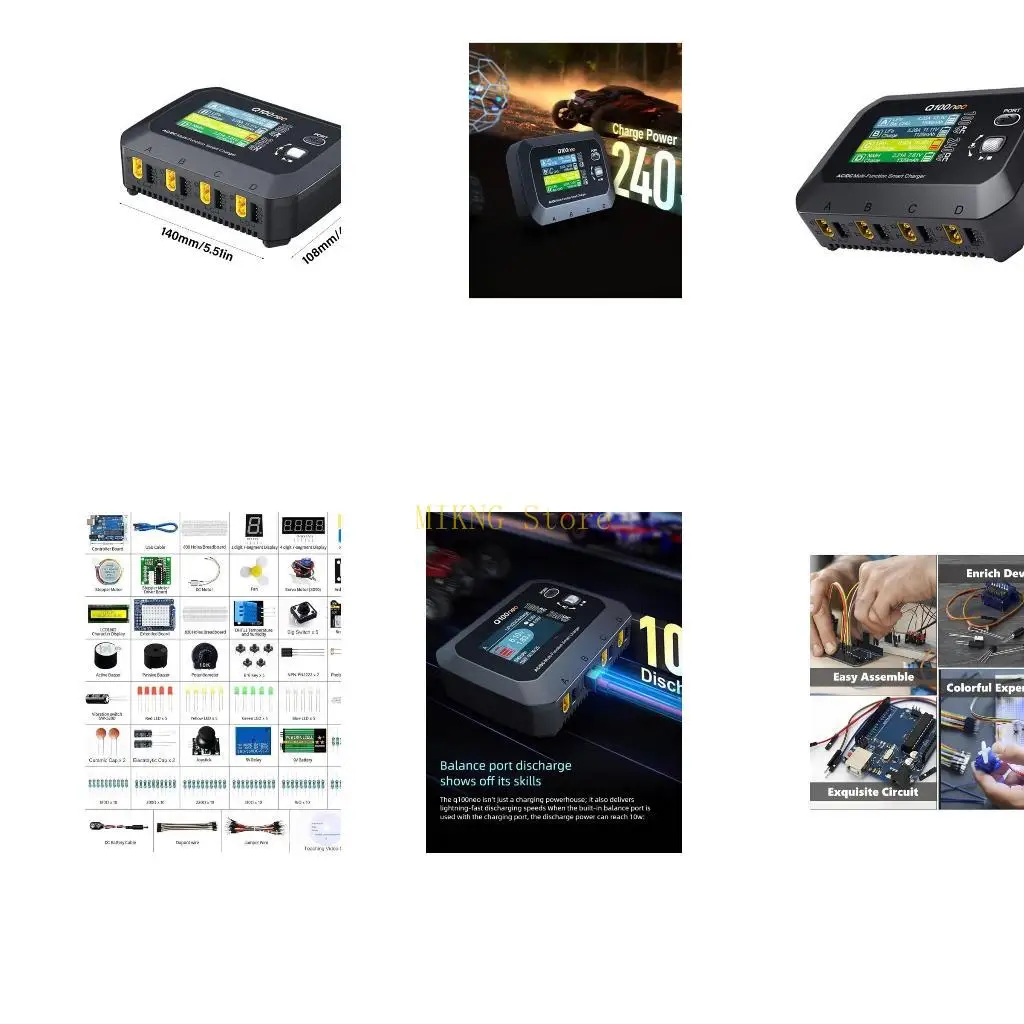 Q100neo Advanced 4 Port Charging Station With Safety Protections For Drones Best Sale