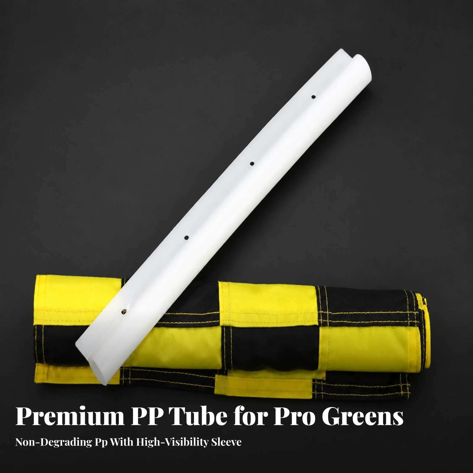 Golf Flag Tube Sleeve Easy to Install Golf Flag Sleeve with Side Holes One-Piece Portable for Driving Ranges