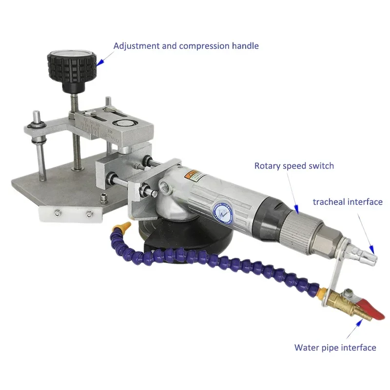 New 220VPneumatic Glass Chamfering Machine New Small Safety Angle Grinder Light Angle Grinder Ceramic Tile Rock Plate Fillet
