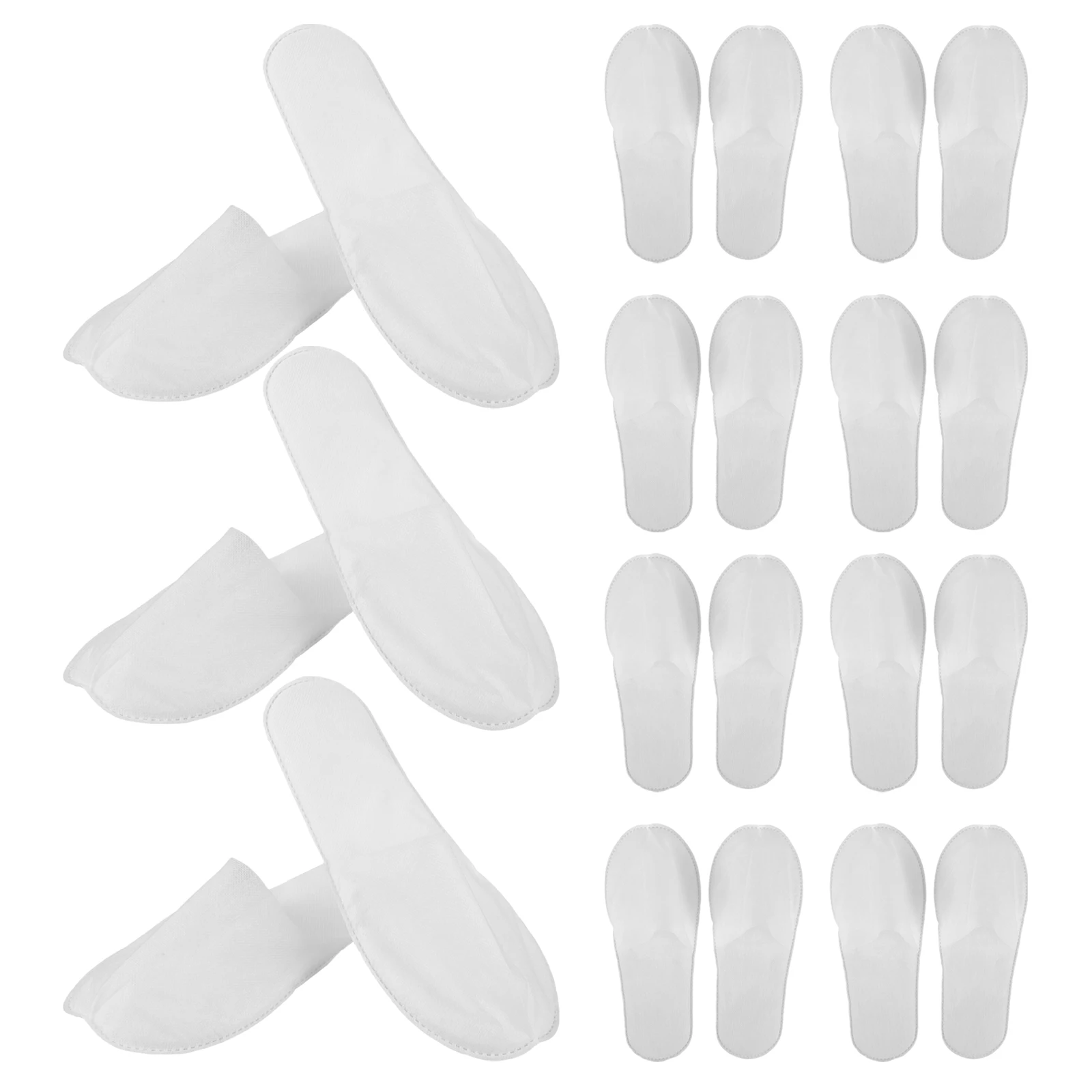 

10 Pairs Disposable Slippers Hotel Guest Spa Unisex Breathable Foot Bath Closed Toe White Nonwoven Fabric Anti Use