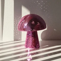 Disco Mushrooms Creative home decor Table Decor Mirror Retro Handmade Disco Ball Mushroom Art Decorations Bar Ornaments