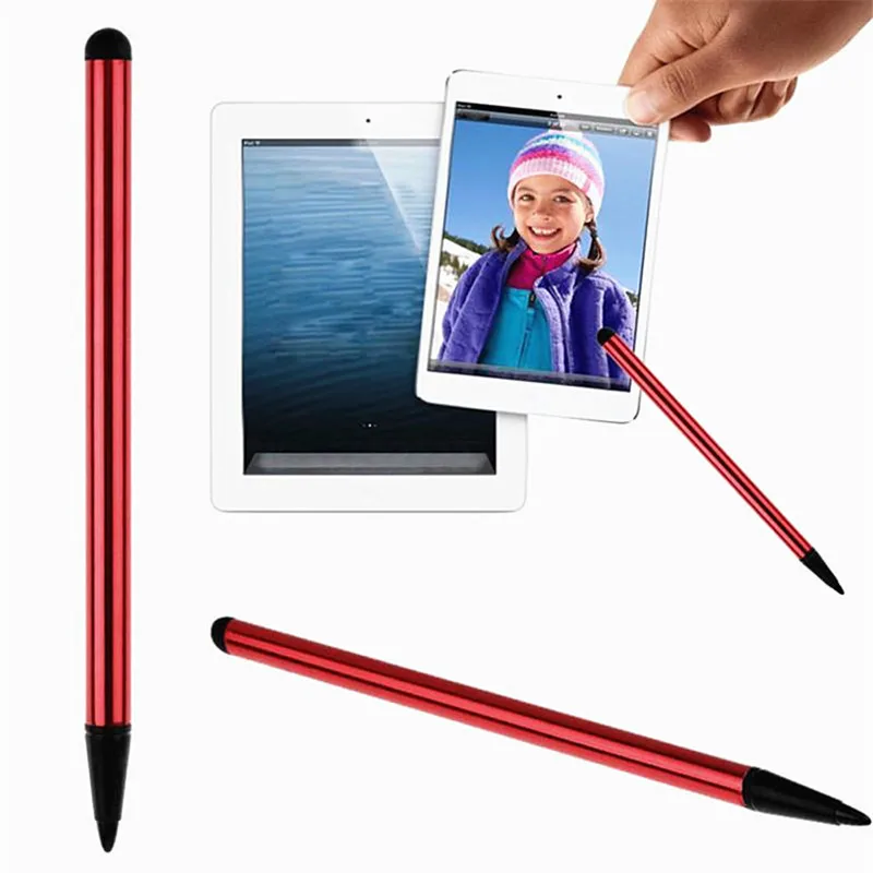 2 in 1 Capacitive Pen Touch Screen Stylus Pencil For Tablet iPad Cell Phone Samsung PC Stylus Pencil Multicolor High Precision