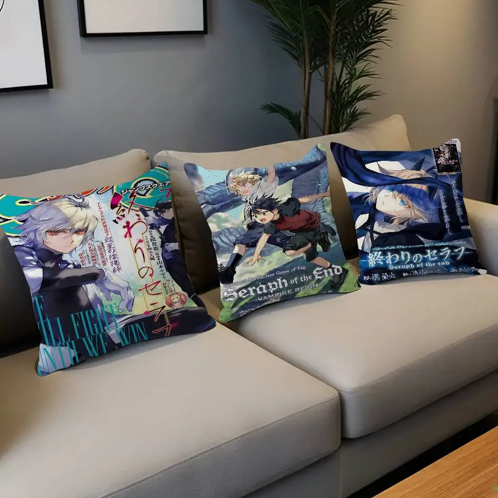 

Cool O-Owari No S-Seraph Anime Cushion Cover Pillowcase Upholstery Sofa Throw Pillow Home Decor Pillowcas