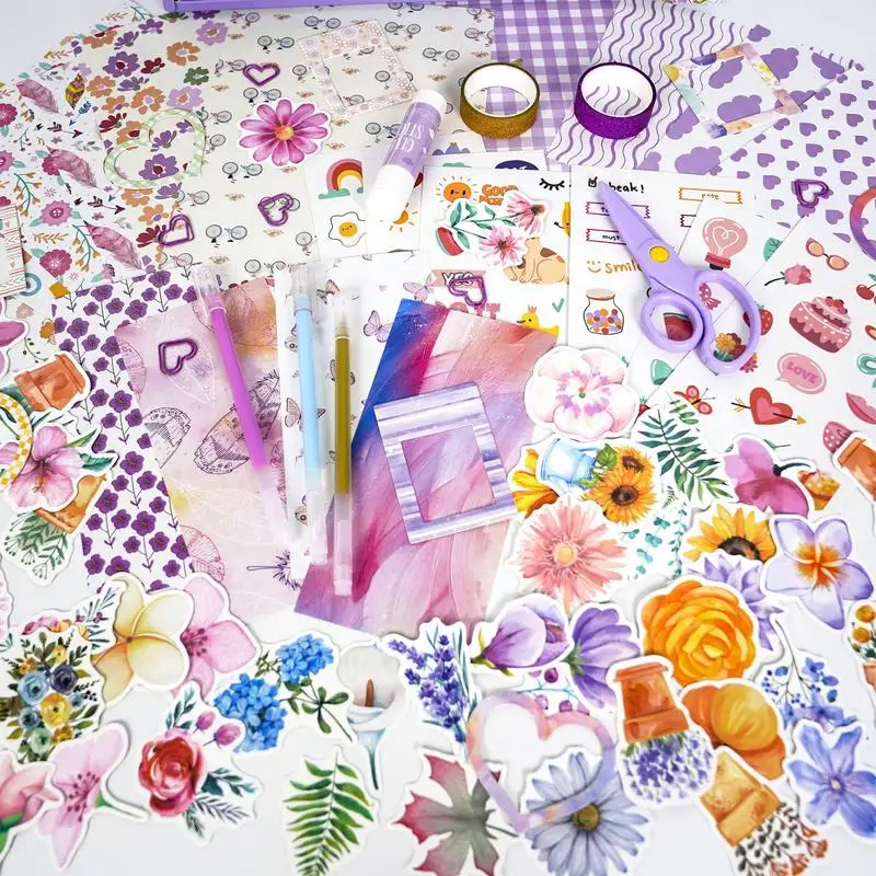 Journaling Art & Craft Kit สมุดภาพ Journaling Kit A6 น่ารักศิลปะและหัตถกรรมชุดศิลปะ Craft สําหรับ Tween เด็กวัยรุ่นวันเกิด