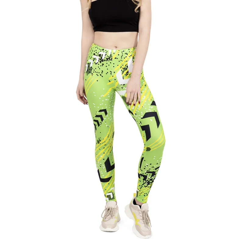 Leggings estampados digitales delgados para mujer, cintura alta, casual, push up, entrenamiento deportivo, fitness, gimnasio, ropa de yoga, nueva