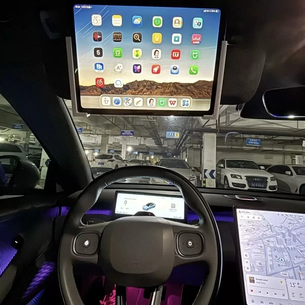For Car Tablet Bracket Front and Co-pilot Special Plastic Buckle Car Visor Computer Bracket IPad Holder Interior Accessories