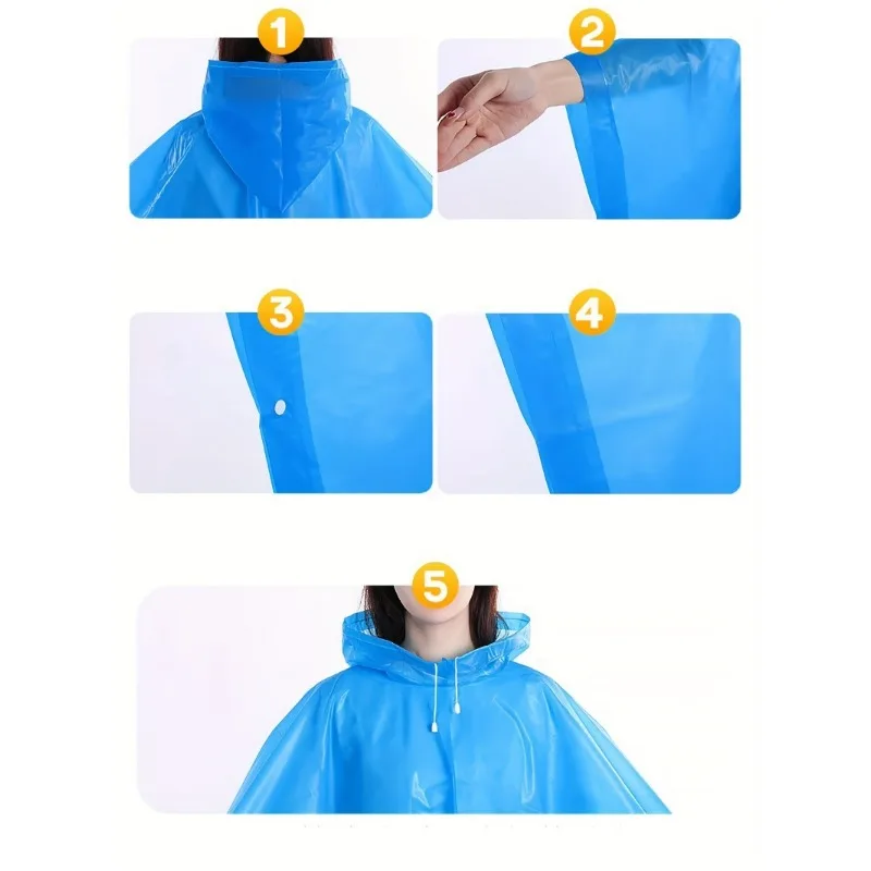 1PC Outdoor Rain Jacket Hiking Portable Peva Cycling Mountaineering Raincoat Cape Mackintosh Put in The Backpack Easy Carry