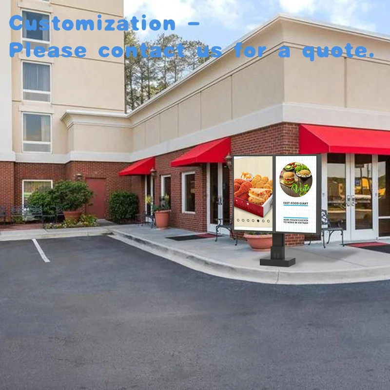 custom.Fast Food Stand Frame Outside Coffee Shop Outdoor Restaurant Display Drive Thru Led Digital Menu Board