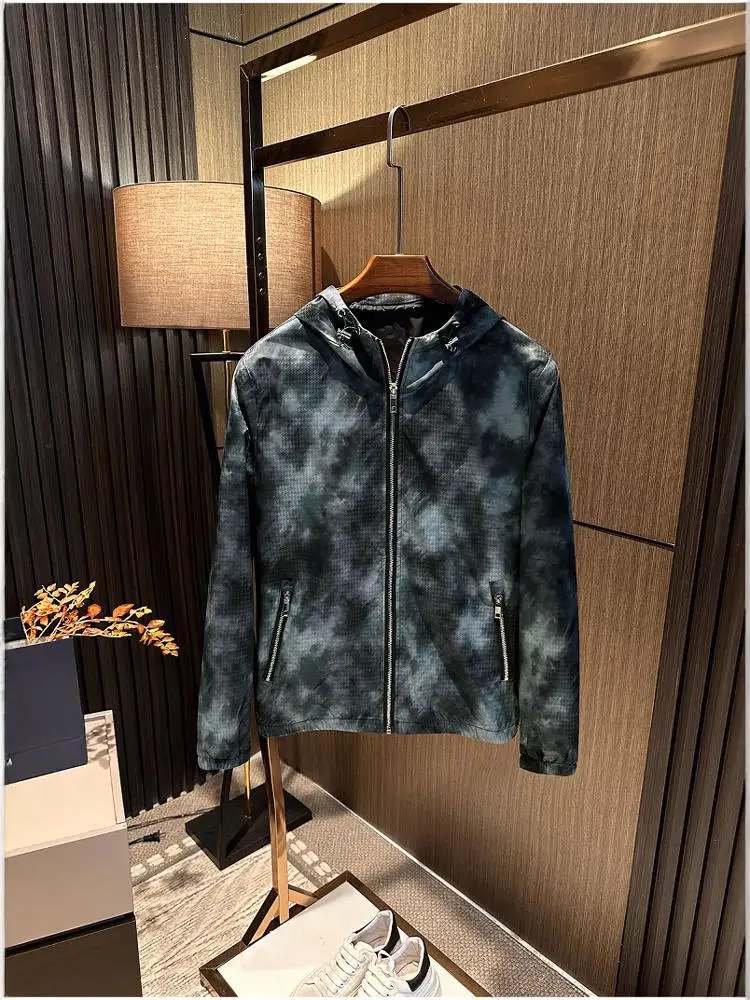 

Новый китайский Sle adient Water Ink с капюшоном Jaet, мужская модная повседневная универсальная осенняя новинка, полиэстер, нейлон, косплей...