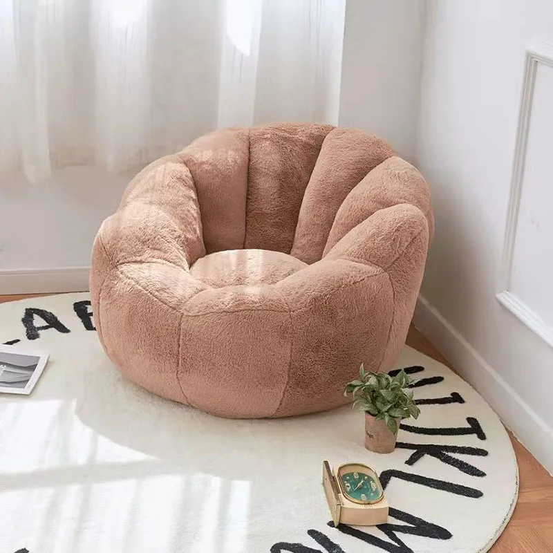 

High Velvet Beanbag Sofa Soft Lounge Single Person Fabric Small Beanbag Sofa Lazy Recliner Muebles Para Salas Modernos Furniture