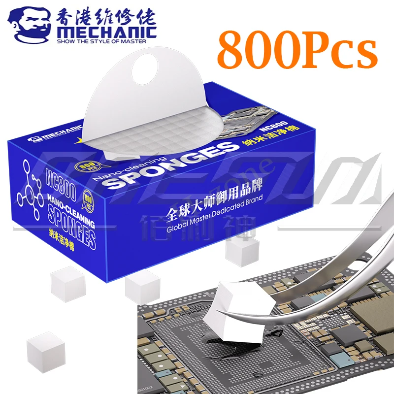 Mechanic NC800 Nano Spong Cleaning No Residue Phone Screen PCB Motherboard Back Glass Camera Solder Flux Oil Frame Clean Tool