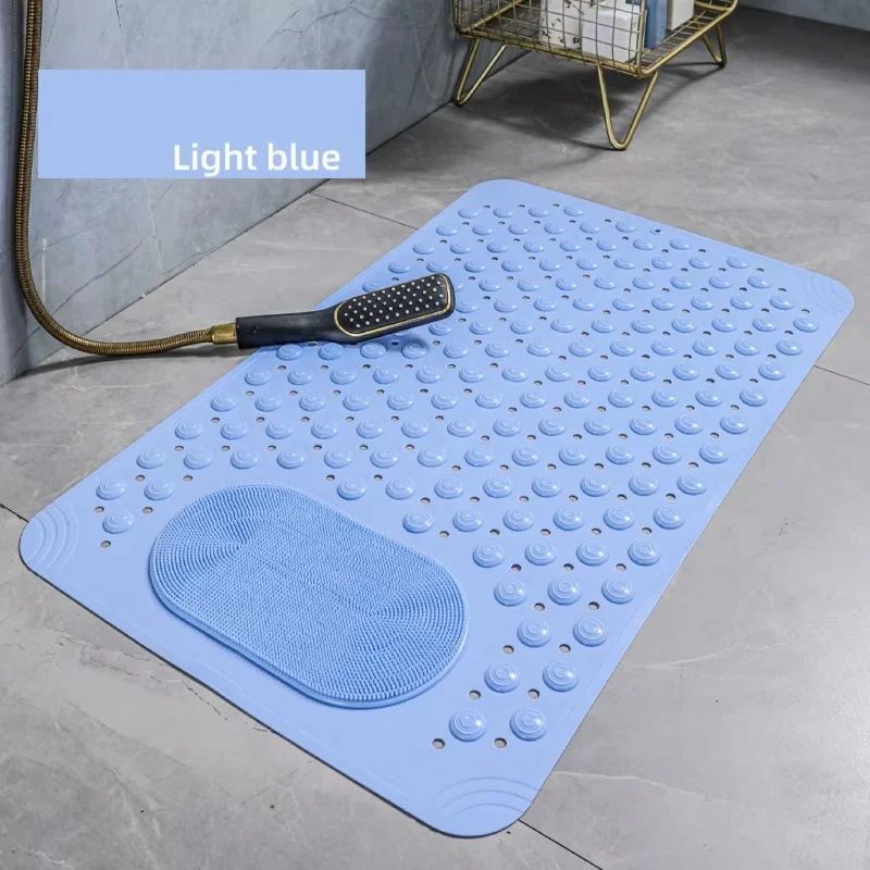 Non Slip Bath Shower Mat with Suction Cups Textured Massage Design Quick Drain Hole Safety Mat for Home Hotel Bathroom