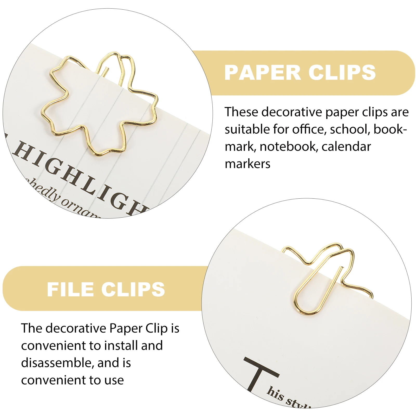 

36 Pcs Metal Cherry Blossom Bookmark Clip Clips Paper Pin Message Folder Office Golden Unique