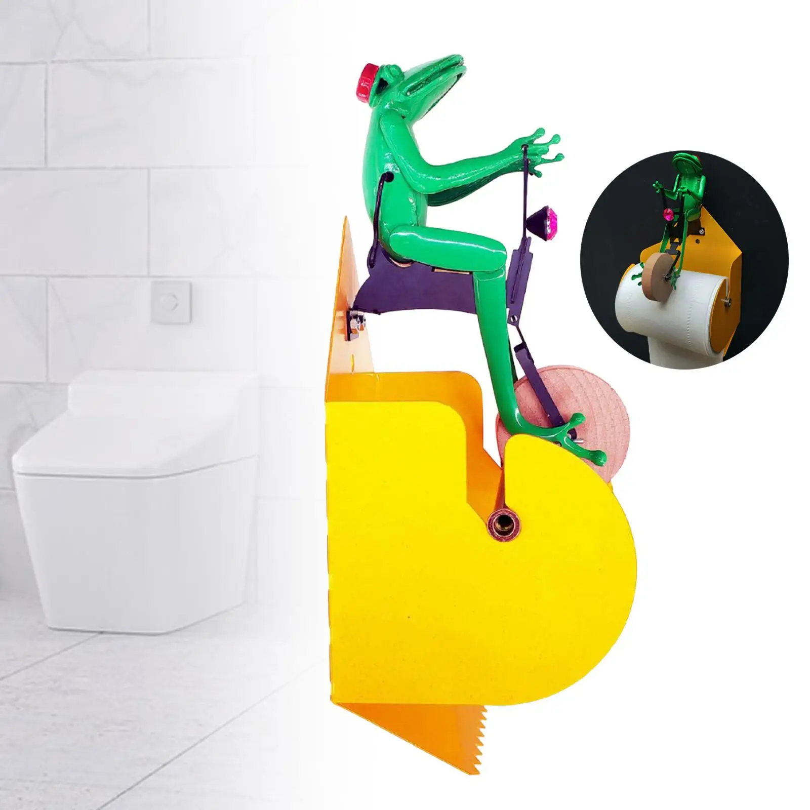 

Creative Toilet Paper Holder Frog Bathroom Accessory for Bathroom Washroom