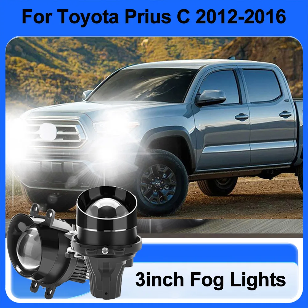 

3Inch Foglight Projector Lens High Beam Spotlight 20000LM For Toyota Prius C 2012 2014 2015 2016 Headlight Front Driving Lamp