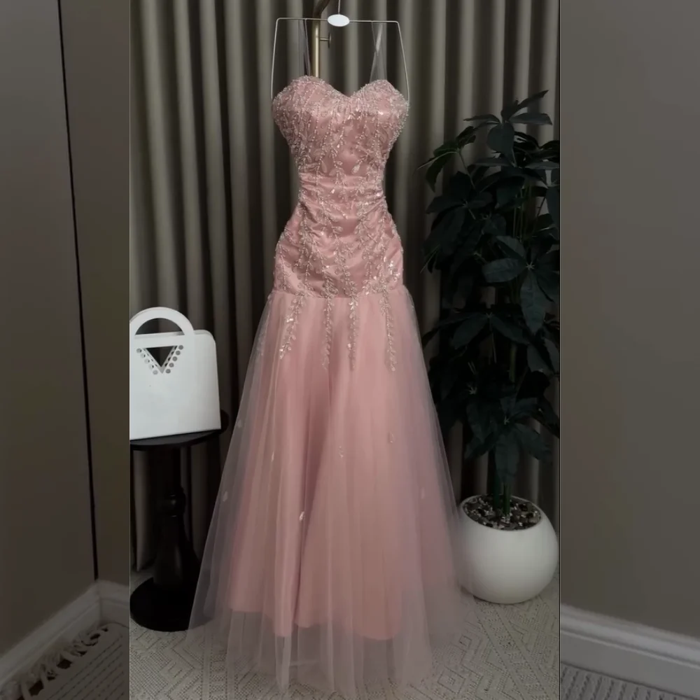 

Формальные шармезные плиссированные блестки Русалка Милая Длинные платья на заказ Элегантный китайский стиль