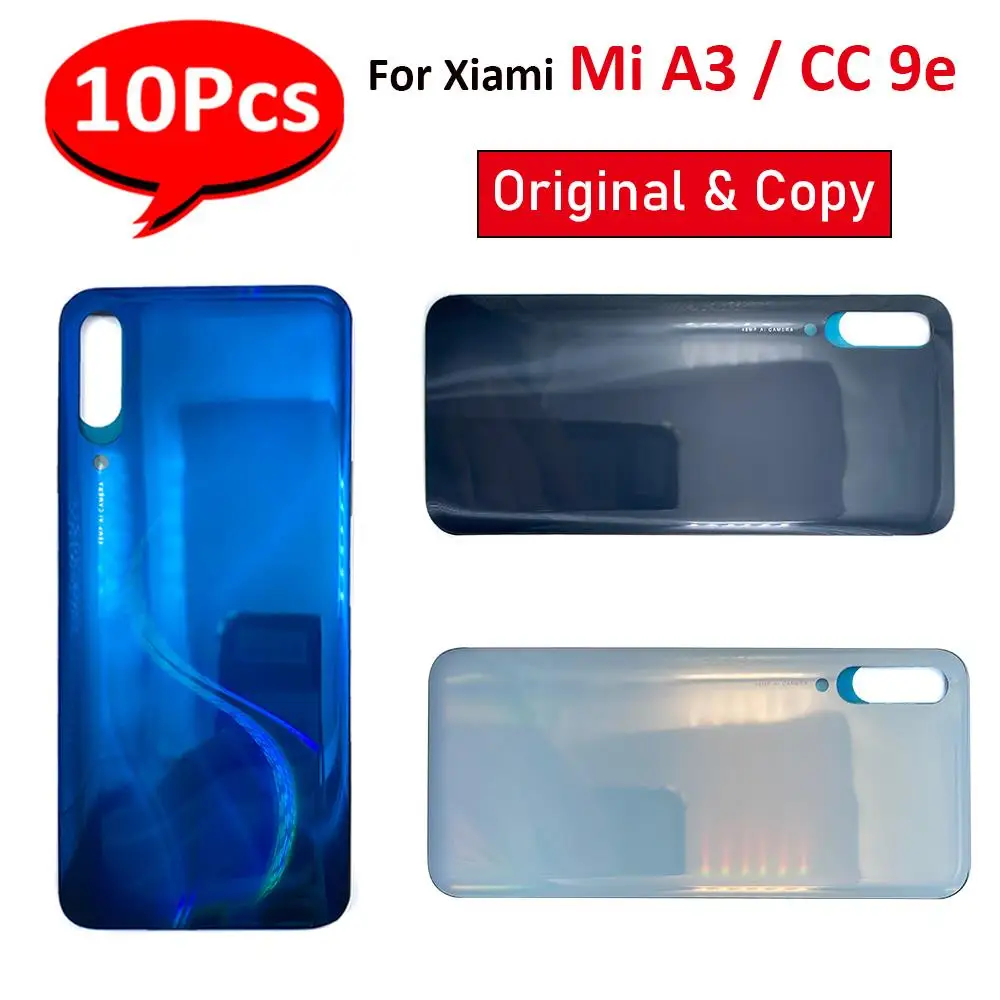 

10Pcs/Lot，100% Original Battery Back Cover Glass Rear Door Replacement Housing With Glue Adhesive For Xiaomi Mi A3 / CC 9e Xiamo