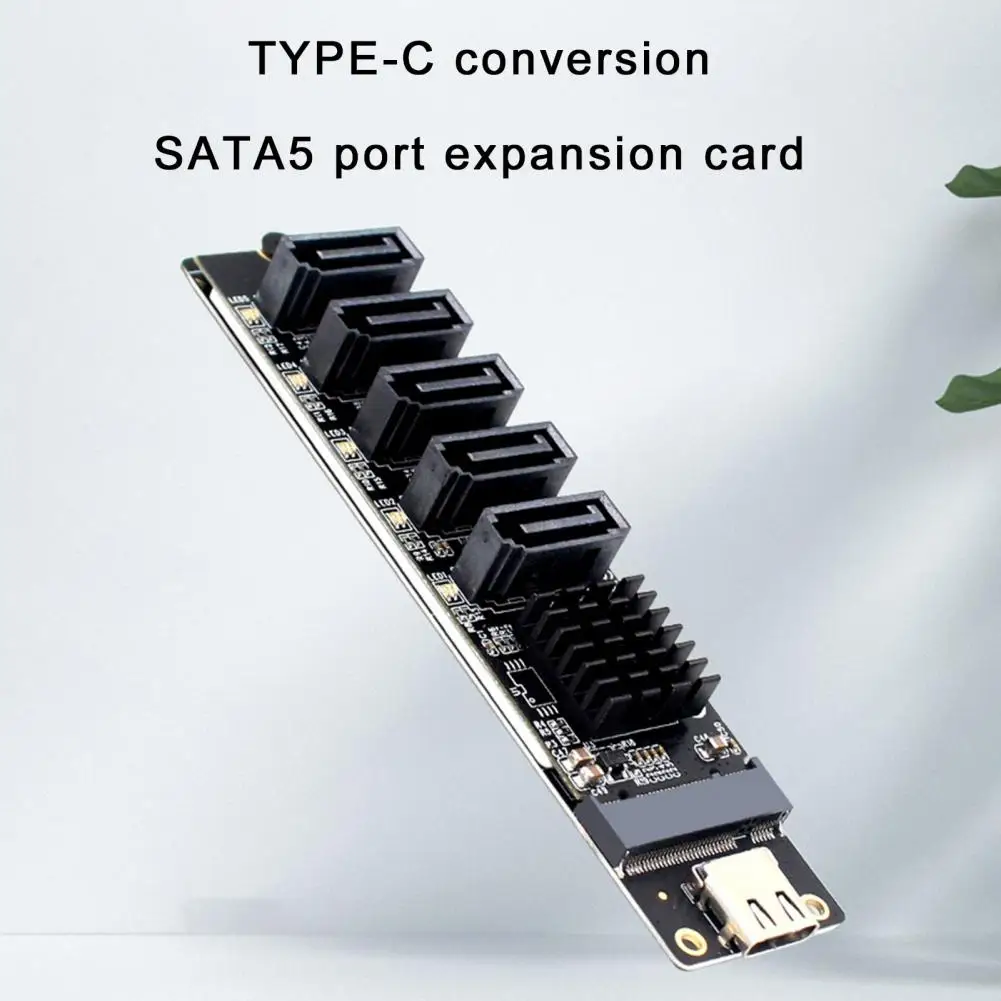 Tarjeta de Monitor de actividad de transferencia de datos, adaptador de transmisión de datos de alta velocidad, tipo c a Sata de 5 puertos para vendedores anchos