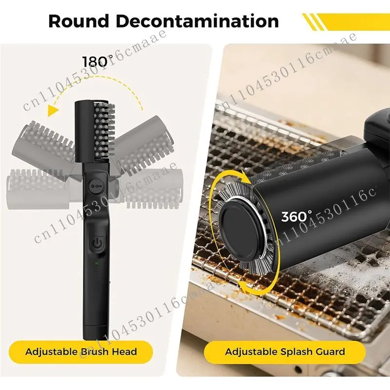ABDJ-Rotary Electric Grill Brush for Outdoor, 3-Speed Power Control, Stainless Steel BBQ Brush,90 Minutes Run Time Min