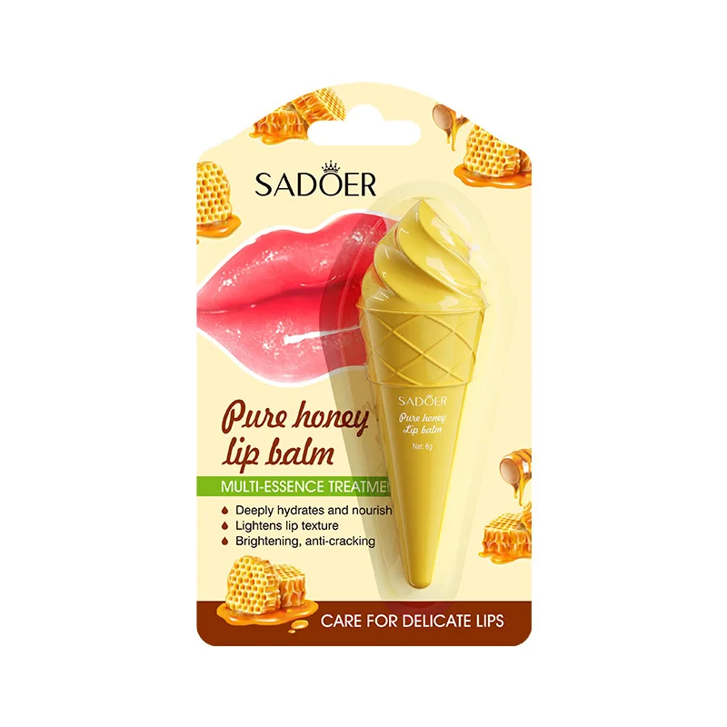 SADOER Avocado Moisturizing Lip Balm Honey Strawberry Anti Chap Lipstick Hydrating Repair Nourishing Lips Skin Care Products