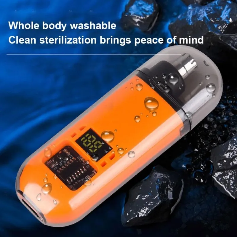 ماكينة تشذيب شعر الأنف للرجال، ماكينة تشذيب شعر الأنف الصغيرة المحمولة القابلة لإعادة الشحن عبر USB للأنف والأذنين، ماكينة قص شعر الأنف الكهربائية