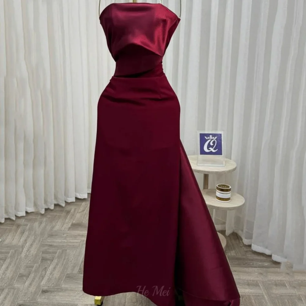 

Sheath Strapless Prom Dress Customized Vintage Party Gowns Elegant Evening Dress فساتين سهرة