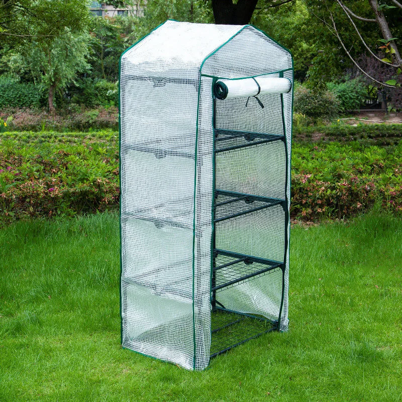 Garden Conservatory Household Small Flower Frame Balcony Outdoor Insulation Greenhouse Can Be Mobile Multi-Layer Shelving Succul