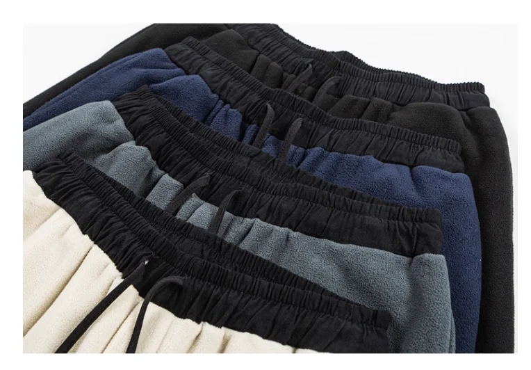 الرجعية حجم كبير الرجال الصوفية سميكة عارضة السراويل فضفاضة تناسب النمط الصيني السراويل الطويلة لخريف شتاء