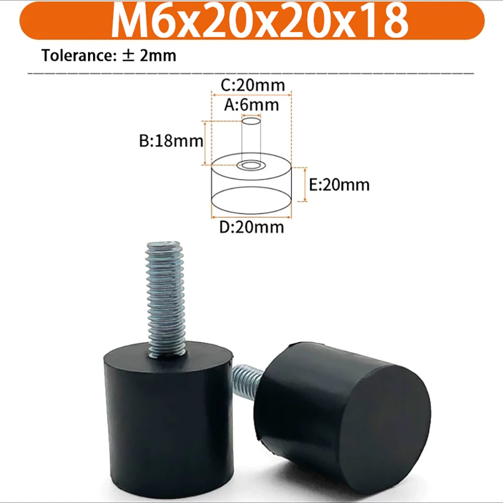 M6 M8 M10 Rubber Verstelbare Voeten Pad Voeten Pad Met Schroef Tafel Stoel Balck Stelvoet Pad Meubilair Been anti-shock Bescherming