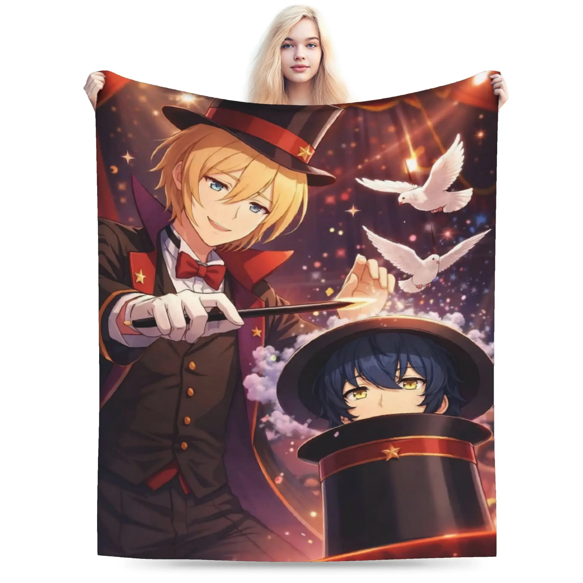 E-Ensemble-Stars Blanket Ultra Soft  Throw Blankets for Couch 50x60 Inch Multi-size Bedding Throws