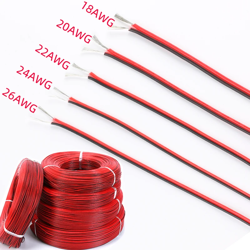 1 Meter Li-po Battery Balance Charger Cable Red Black 18/20/22/24/26AWG  Insulated Extend Cord RC Toys Airplane Boat Servo Lead